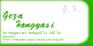 geza hangyasi business card
